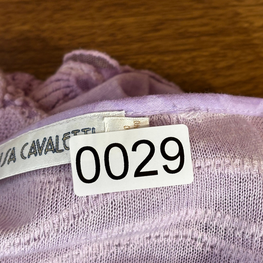 Elisa Cavaletti Purple Lace Knit Tunic Sweater Top Women’s Medium Long Sleeve - Picture 13 of 13